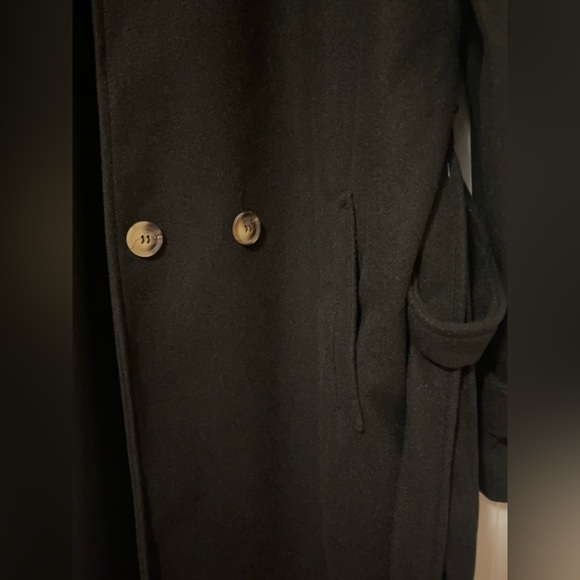 NWT Petite Belted Wool Look Trench Coat - Picture 8 of 9